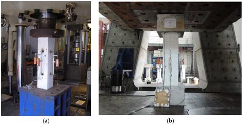 Axial compression test on concrete columns hybrid strengthened 